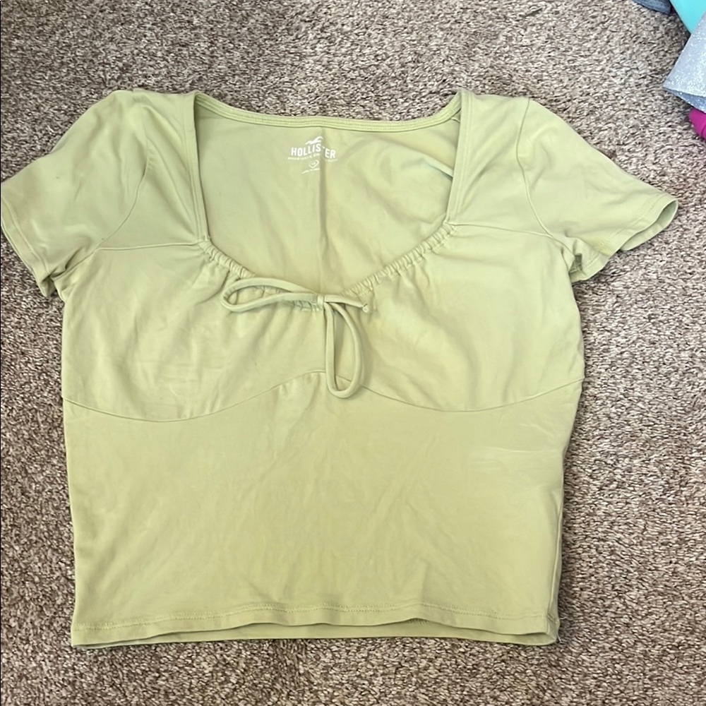 Hollister Light Green Crop Top